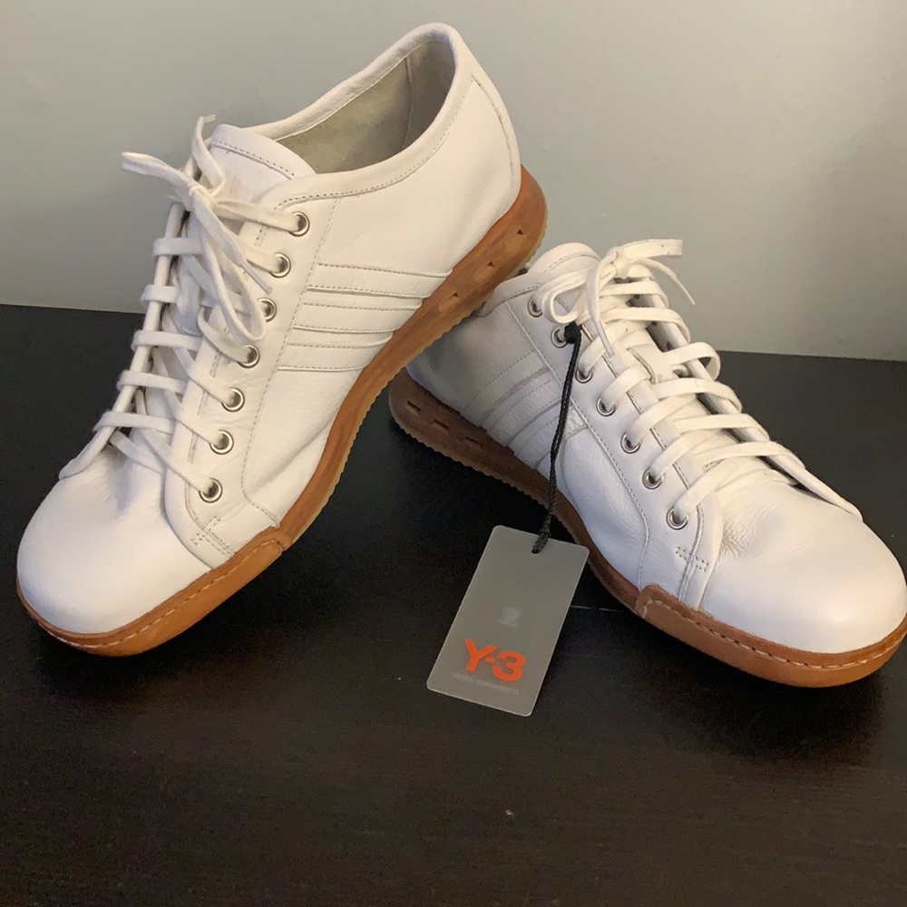 Brand new never worn Y-3 Adidas White sneakers!